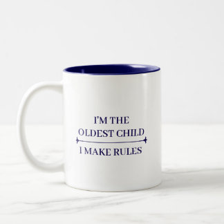 GRAPPIGE OUDSTE KIND COOLE CITATEN AANGEPASTE NAAM TWEEKLEURIGE KOFFIEMOK