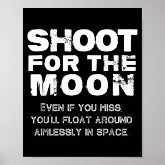 Grappige Outer Space Maan Motiverende Citaat Verja Poster