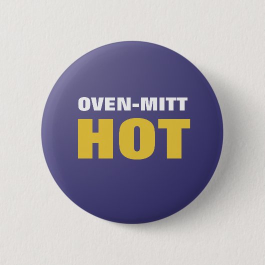 Grappige Oven-Mitt Hot Button (Voorkant)