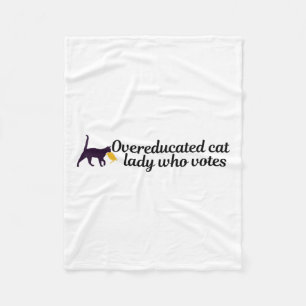 Grappige overgeschoolde Kamala Voter Cat Holding T Fleece Deken