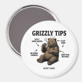 Grappige Overlevingstips voor Grizzlyberen Buitenh Magneet (Voorkant / Achterkant)
