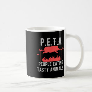 Grappige P.E.T.A Mensen Eten Smakelijke Dieren BBQ Koffiemok