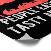 Grappige P.E.T.A Mensen Eten Smakelijke Dieren BBQ Poster (Hoek)