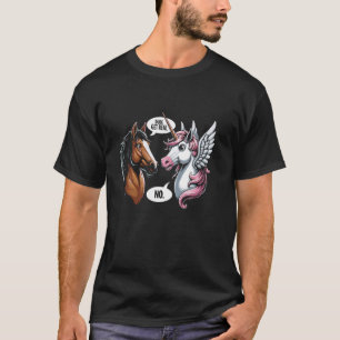 Grappige Paard Kerel Word Reëel Eenhoorn Liefhebbe T-shirt