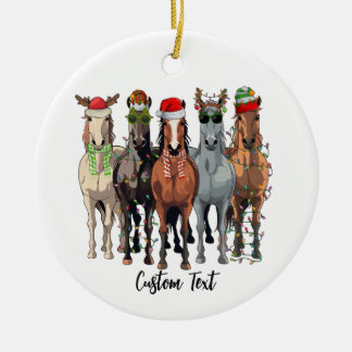 Grappige Paard Kerst Ornamenten