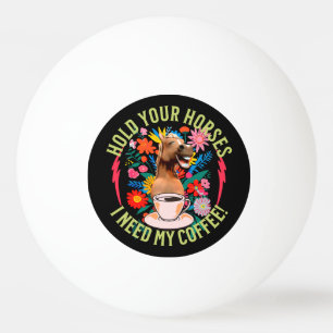 Grappige paard koffie liefhebber humor pingpongballen