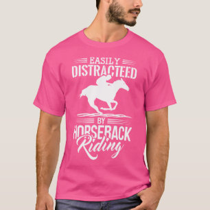 Grappige paarden afgeleid door paardrijden paard t-shirt