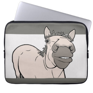 Grappige paardenliefhebber grap schuurpraat laptop sleeve
