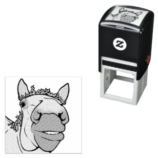 Grappige paardenliefhebber Whimsical schuur gebabb Zelfinktende Stempel