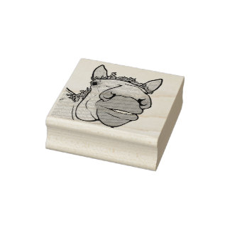 Grappige paardenliefhebber Whimsical schuurpraat Rubberstempel