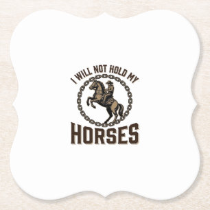 Grappige paardenquote vintage western rijdesign_1 kartonnen onderzetters