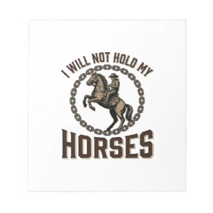 Grappige paardenquote vintage western rijdesign_1 notitieblok