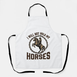 Grappige paardenquote vintage western rijdesign_1 schort