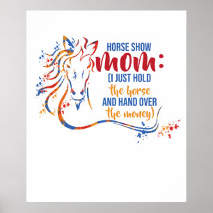 Grappige paardenshirt voor vrouwen - paardenshow m poster