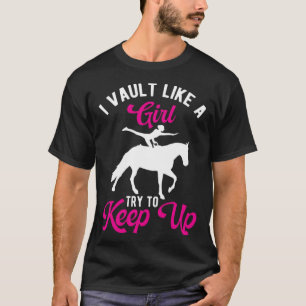 Grappige Paardensport Paard Voltigeer Meisje Volti T-shirt