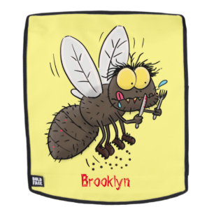 Grappige paardenvlieg insect cartoon rugtassen