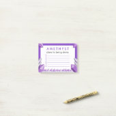Grappige Paarse Amethyst Te Doen Checklist Post-it® Notes (Op bureau)