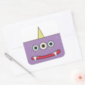 Grappige Paarse Monster stickers (Envelop)