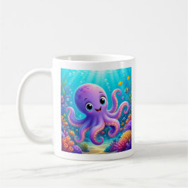 Grappige Paarse Octopus Koffiemok