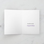 Grappige Paarse Olifant Verjaardag Kaart (Binnen)