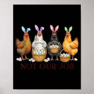 Grappige paaschkip niet werk eieren boerderij koni poster