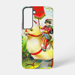 Grappige paasgroeten: ruiter op reusachtige kuiken samsung galaxy hoesje