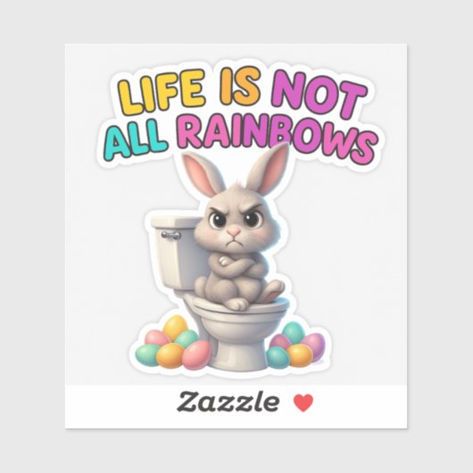 Grappige paashaas Sticker (Vel)