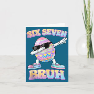 Grappige paashaas zes zeven bruh 6 7 meme eieren kaart