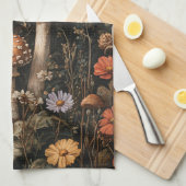 Grappige paddenstoelen en wilde bloemen botanisch theedoek (Quarter Fold)