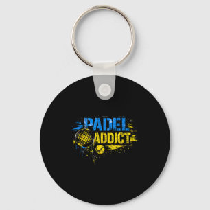 Grappige padel-verslaafde quote sleutelhanger