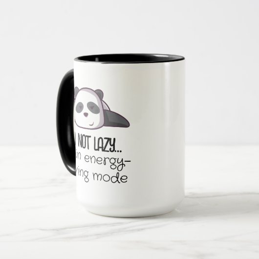 Grappige Panda energiebesparende modus Mok (Voorkant links)