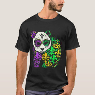 Grappige Panda Mardi Gras Festival Carnaval Vrouwe T-shirt