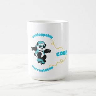 Grappige Panda met zonnebril en Pet Koffiemok