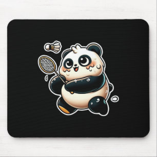 Grappige Panda spelen Dminton Schattigee Sportieve Muismat