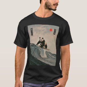 Grappige panda surft gezegde Japanse golf meme hum T-shirt