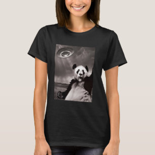 Grappige Panda UFO Selfie T-shirt
