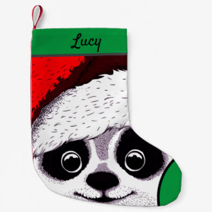 grappige panda voor kerstmis kleine kerstsok