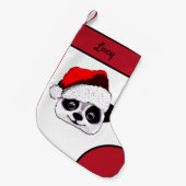 grappige panda voor kerstmis kleine kerstsok (Voorkant (Hangend))