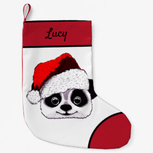 grappige panda voor kerstmis kleine kerstsok