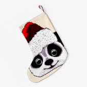 grappige panda voor kerstmis kleine kerstsok (Achterkant (Hangend))