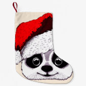 grappige panda voor kerstmis kleine kerstsok (Voorkant)