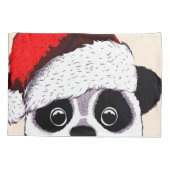 grappige panda voor kerstmis kussensloop (Achterkant)