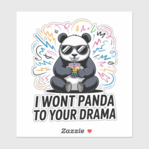 Grappige Panda Woordgrap – “Ik Zal Niet Panda Aan Sticker