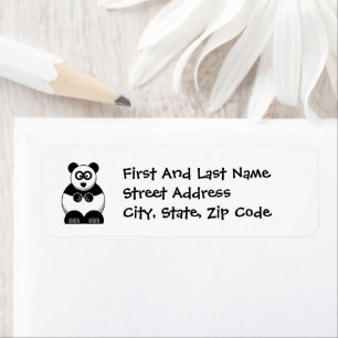 Grappige Pandamonium Panda Cartoon, Schattigee Str Etiket