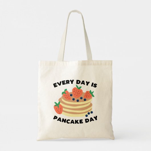 Grappige pannenkoeken slogan canvas tas (Achterkant)