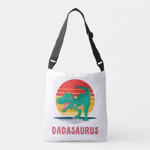 Grappige papa dinosaurus Dadasaurus T-Rex vaders Crossbody Tas