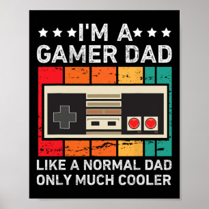 Grappige papa-gamer voor mannen Video Game papa-ga Poster