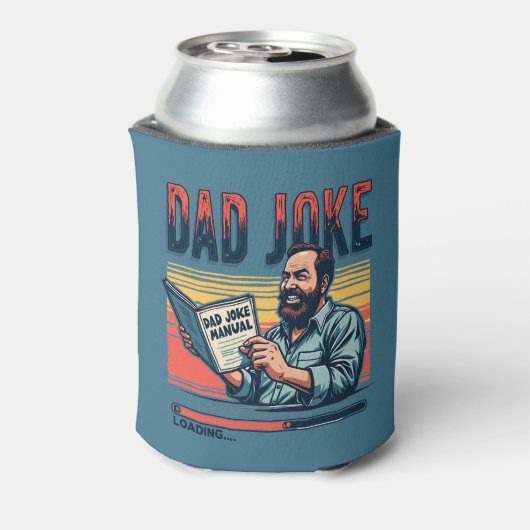 Grappige papa Joke Retro Humor esthetiek Blikjeskoeler (Blikje Achterkant)