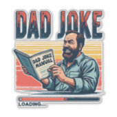 Grappige papa Joke Retro Humor  esthetiek Sticker (Voorkant)
