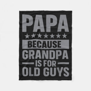 Grappige papa-kunst voor opa van kleinkinderen Vad Fleece Deken